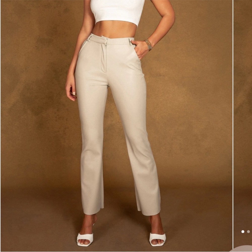 Meshki leather pants nude size S SHORT